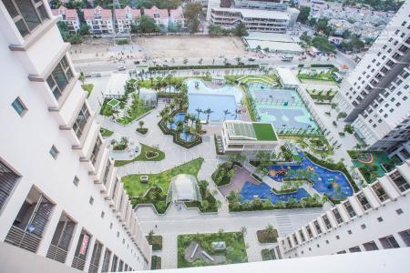 View từ ban công căn hộ SAIGON SOUTH RESIDENCE Bán căn hộ Saigon South Residence 2PN, diện tích 71m2, đầy đủ nội thất, view nội khu