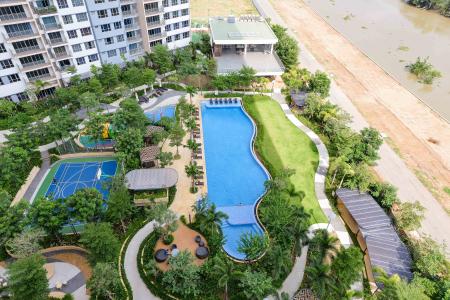 View căn hộ PALM HEIGHTS Cho thuê căn hộ Palm Heights 2PN, đầy đủ nội thất, ban công Đông Nam, view nội khu