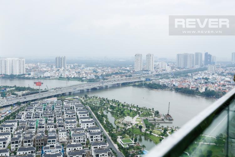 View Căn góc Vinhomes Central Park 3 phòng ngủ tầng cao Park 5 view sông