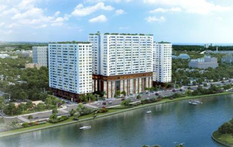 Chung cư Green River, Quận 8 Căn hộ tầng 17 chung cư Green River view nội khu thoáng mát.