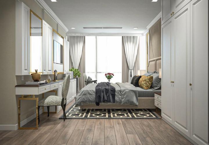 Phòng ngủ Vinhomes Central Park Căn hộ Vinhomes Central Park view nội khu, nội thất hiện đại.