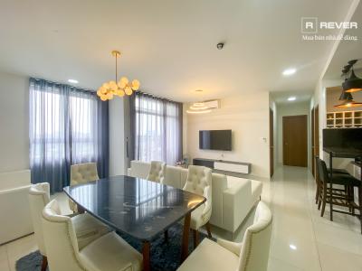 Cho thuê căn hộ Grand Riverside 3PN, tầng 3A, đầy đủ nội thất, ban công hướng Đông