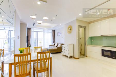 Phòng Bếp Căn hộ Vinhomes Central Park tầng cao Landmark 2 view đẹp về sông và Landmark 81