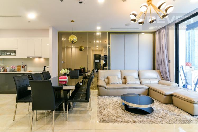 Phòng khách căn hộ Vinhomes Golden River Bán hoặc cho thuê Vinhomes Golden River 2PN, tháp The Aqua 1, đầy đủ nội thất, view sông và nội khu