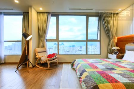 Phòng ngủ chính Căn góc Vinhomes Central Park tầng cao Central 3 view sông