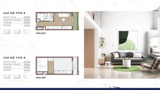 Căn hộ chung cư 9X Bình Tân thiết kế sang trọng, 1 phòng ngủ.