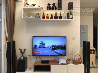 Phòng Khách Bán căn hộ Vinhomes Central Park tầng thấp, tháp Landmark 5, đầy đủ nội thất, view hồ bơi và mé sông