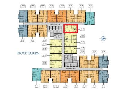 Mặt bằng dự án Q7 Saigon Riverside Bán căn hộ view hồ bơi - Q7 Saigon Riverside tầng trung, diện tích 53.6m2, nội thất cơ bản.