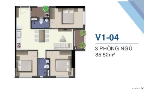 lay out căn hộ Căn hộ Q7 Saigon Riverside nội thất cơ bản, view nội khu.