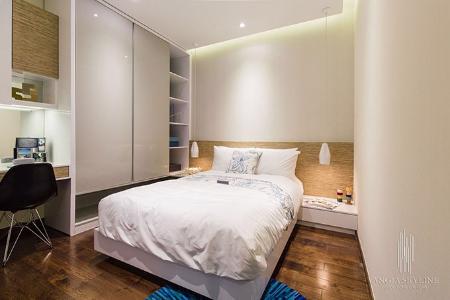 nhà mẫu Angia Skyline Căn hộ An Gia Skyline tầng cao, nội thất cơ bản