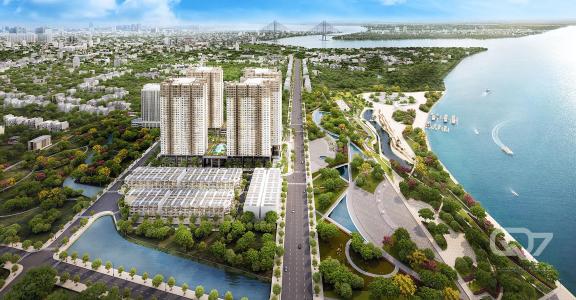 Bán căn hộ Q7 Saigon Riverside tầng trung tháp Mercury, diện tích 58m2 - 1 phòng ngủ, chưa bàn giao