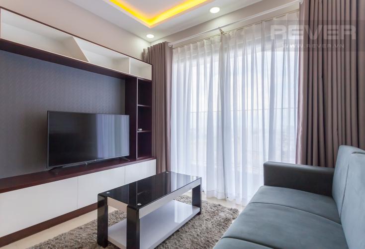 Phòng khách Căn hộ Masteri Thảo Điền tầng cao tháp T1B view nhìn về Quận 1