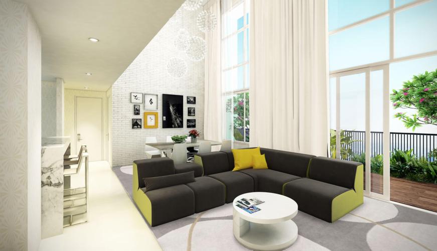 Vista Verde - Phòng khách căn duplex mẫu