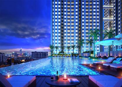 River Gate, Quận 4 Căn hộ Rivergate Residence ban công hướng Đông Nam, nội thất đầy đủ.