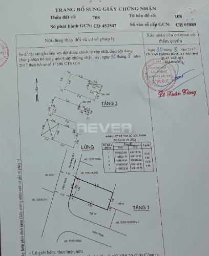 Bẩn vẽ nhà phố Hiệp Bình Phước, Thủ Đức Nhà phố hẻm hướng Tây Bắc, đầy đủ nội thất, sổ hồng riêng.