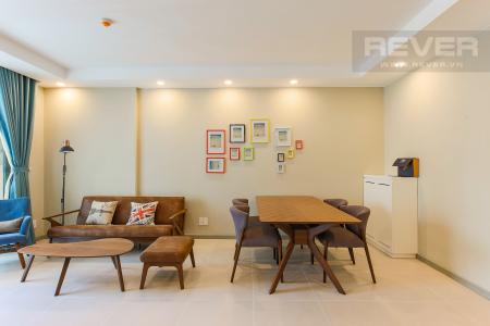 Phòng Khách Căn hộ The Gold View 1 phòng ngủ tầng cao A3 hướng Tây Nam