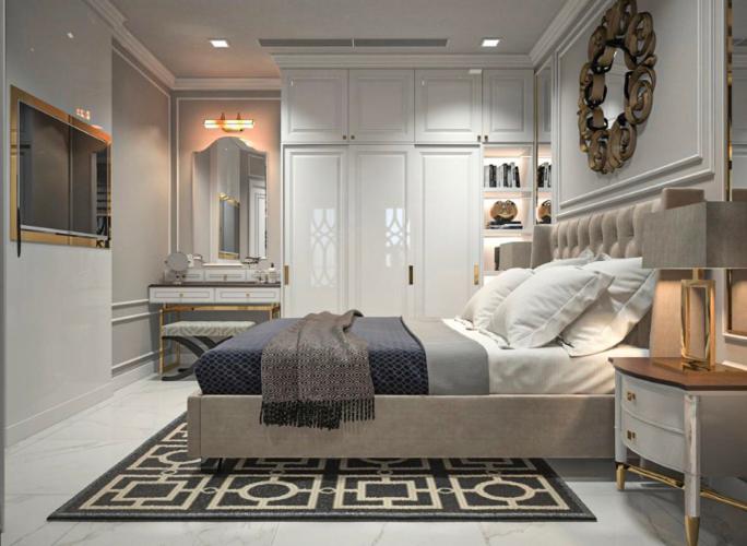 Phòng ngủ Vinhomes Central Park Căn hộ Vinhomes Central Park view nội khu, nội thất hiện đại.