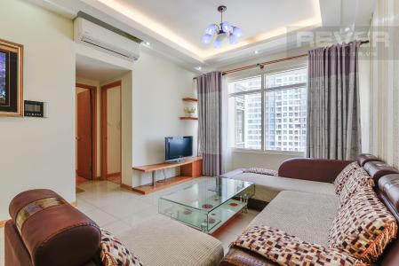 Phòng Khách Căn hộ Sài Gòn Pearl 2 phòng ngủ tầng cao Ruby 2 view sông