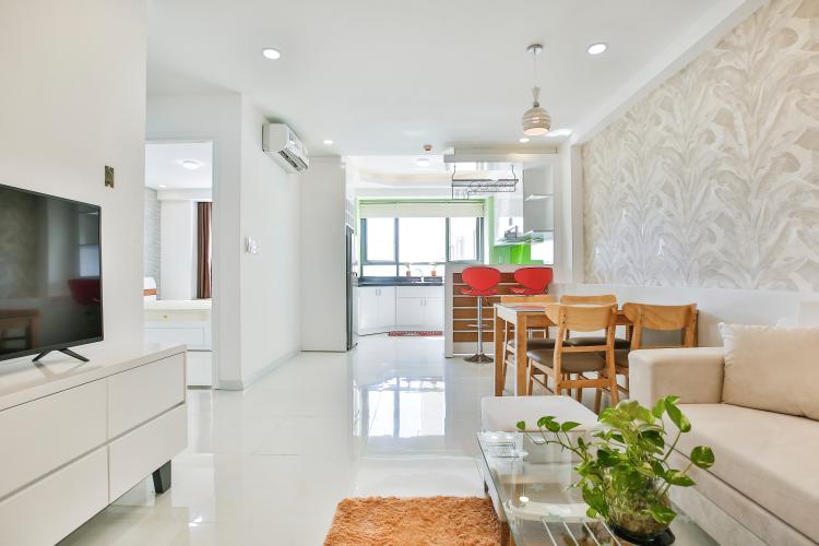 Phòng Khách Căn hộ The Gold View 2 phòng ngủ tầng cao A2 đầy đủ nội thất