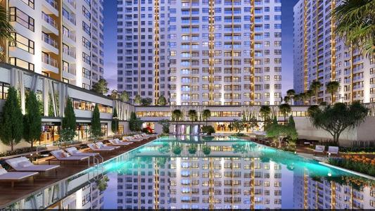 Akari City, Bình Tân Căn hộ Akari City tầng 5, bàn giao nội thất cơ bản, thiết kế hiện đại.