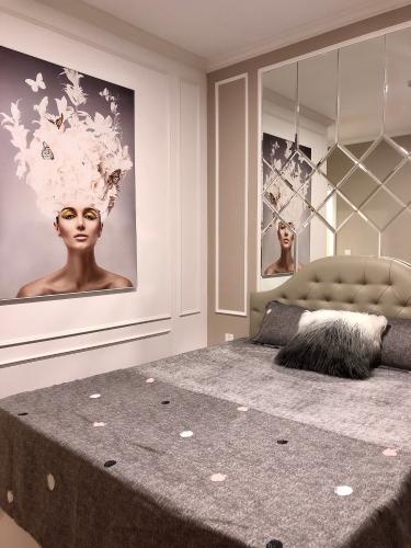 phòng ngủ căn hộ sài gòn mia Bán căn hộ Saigon Mia tầng thấp, diện tích 58m2, đầy đủ nội thất