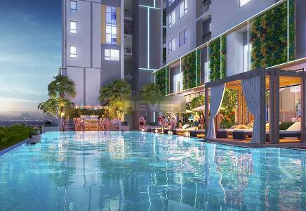 Tiện ích The Pegasuite 2, Quận 8 Căn hộ The Pegasuite 2 tầng cao, view nội khu hồ bơi.