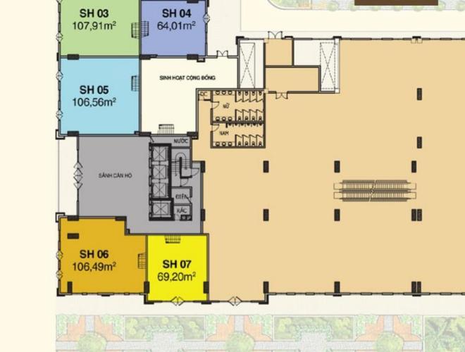 layout sài gòn mia Cho thuê Shop-house Saigon Mia thô, thuận tiện trang trí theo concept.