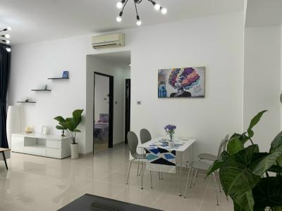 Phòng khách căn hộ Phú Mỹ Căn hộ chung cư Phú Mỹ 3 phòng ngủ, view thành phố nội thất đầy đủ.