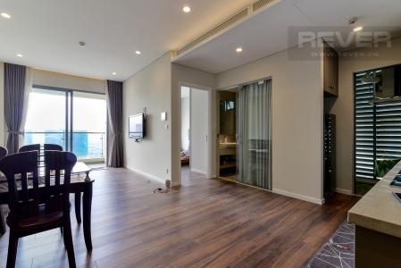 Phòng Khách căn hộ Diamond Island - Đảo Kim Cương Cho thuê căn hộ Diamond Island - Đảo Kim Cương 1PN, tầng trung, tháp Hawaii, đầy đủ nội thất, view hồ bơi