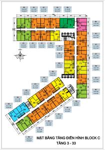 mặt bằng căn hộ city gate 3 Căn hộ City Gate 3 view thành phố sầm uất, nội thất cơ bản.