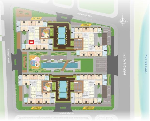 layout tổng quan Q7 Saigon Riverside Bán căn hộ tháp Saturn Q7 Saigon Riverside, nội thất cơ bản