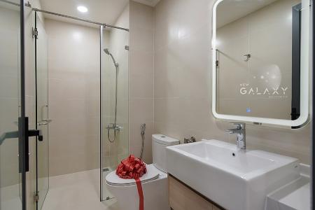 Nhà mẫu căn hộ New Galaxy Căn hộ New Galaxy tầng 16 ban công hướng Đông Bắc đón gió mát mẻ