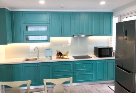 Phòng ăn và bếp căn hộ VISTA VERDE Cho thuê căn hộ Vista Verde 2PN, tầng 28, đầy đủ nội thất, view hồ bơi