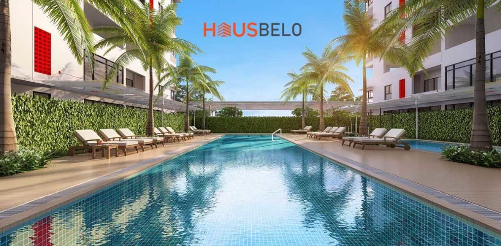 Hồ bơi Hausbelo, Quận 9 Căn hộ Hausbelo tầng thấp, bàn giao nội thất cơ bản.