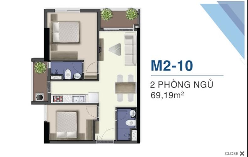 M2.10 Bán căn hộ Q7 Saigon Riverside thuộc tầng cao, diện tích 69m2