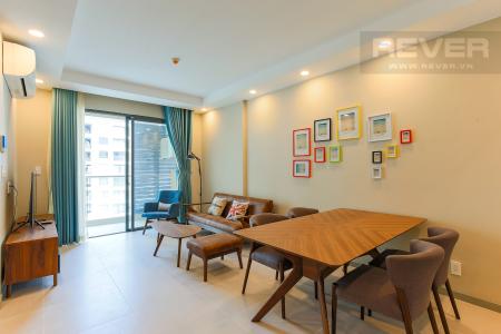 Phòng Khách Căn hộ The Gold View 1 phòng ngủ tầng cao A3 hướng Tây Nam