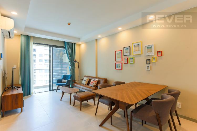 Phòng Khách Căn hộ The Gold View 1 phòng ngủ tầng cao A3 hướng Tây Nam