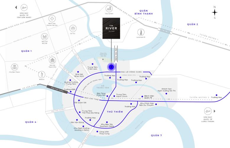 The River Thủ Thiêm - vị trí Dự án The River Thủ Thiêm