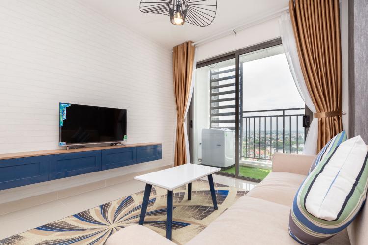 Phòng khách căn hộ The Sun Avenue Căn hộ The Sun Avenue tầng trung, view thành phố nhộn nhịp.