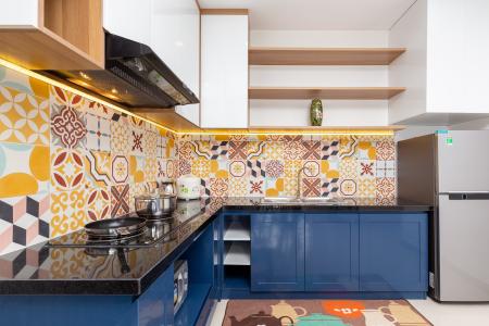 Bếp căn hộ The Sun Avenue Căn hộ The Sun Avenue tầng trung, view thành phố nhộn nhịp.