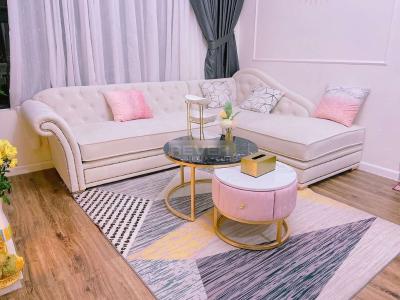 Phòng khách căn hộ Mizuki Park Căn hộ Mizuki Park hướng Nam nội thất cơ bản, thiết kế hiện đại.