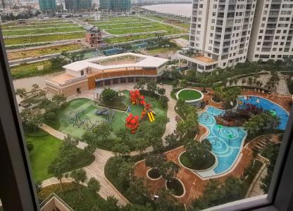 View căn hộ Đảo Kim Cương Căn hộ Đảo Kim Cương tháp Hawaii 3 phòng ngủ view nội khu.