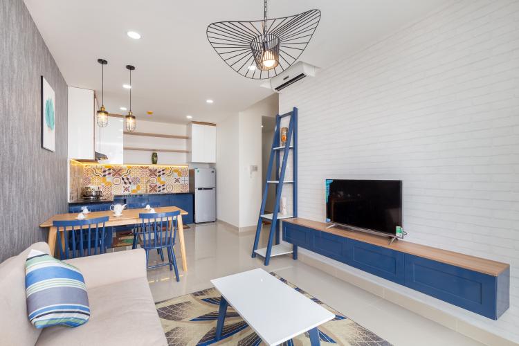 Phòng khách căn hộ The Sun Avenue Căn hộ The Sun Avenue tầng trung, view thành phố nhộn nhịp.