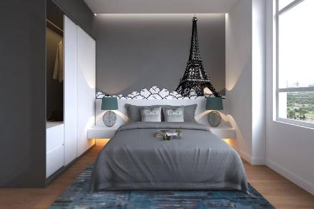 Nhà mẫu Centum Wealth Quận 9 Căn hộ Centum Wealth cửa chính hướng Nam, nội thất cơ bản.