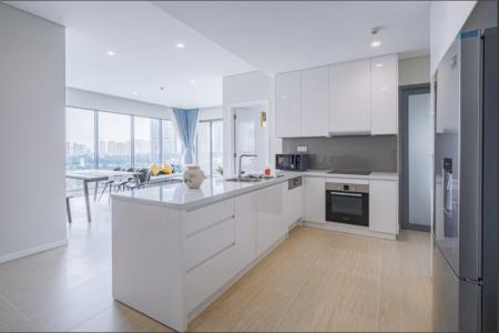 Phòng bếp căn hộ ĐẢO KIM CƯƠNG Cho thuê căn hộ Diamond Island - Đảo Kim Cương 3PN, tháp Bahamas, là căn góc, đầy đủ nội thất, view trực diện sông