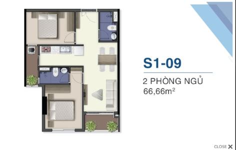 Măt bằng nội thất S1.17.09 Bán căn hộ tầng cao Q7 Saigon Riverside nội thất và tiện ích cao cấp.