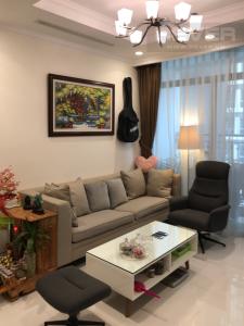 Phòng Khách Bán căn hộ Vinhomes Central Park tầng thấp, tháp Landmark 5, đầy đủ nội thất, view hồ bơi và mé sông