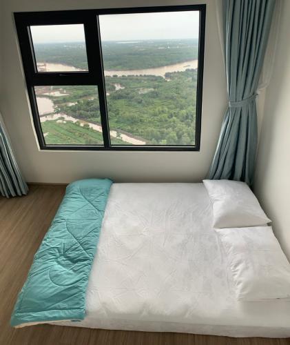 phòng ngủ 2 căn hộ Vinhomes Grand Park  Căn hộ Vinhomes Grand Park tầng cao, đầy đủ nội thất