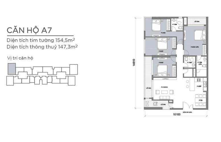 Căn hộ 4 phòng ngủ Căn góc Vinhomes Central Park 4 phòng ngủ tầng trung Park 6