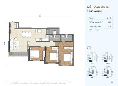 Layout Precia, Quận 2 Căn hộ Precia hướng Đông Nam, nội thất cơ bản.